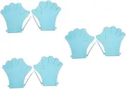 Mobestech 2 Pairs swimming gloves swimming accessories web frog swim gloves swimming resistance gloves water fitness accessories Silicone Swim Paddles Silica gel ocean swimming equipment man