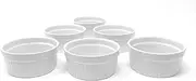 White Porcelain 6-Piece Ramekin Set, 3oz. Dishwasher, Microwave and Oven Safe!