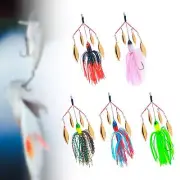 5Pcs Fishing Lures Spinnerbait Metal Fishing Tackle for Crappie Bass Walleye