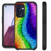 FUSION For OnePlus Nord N300 5G Case Hybrid Phone Cover RAINBOW GLASS