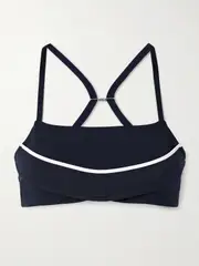 [Nike] Nike - + Jacquemus Nrg Appliquéd Stretch-jersey Sports Bra - Midnight blue - x large x large Blue