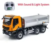1/14 Hydraulic RC Assembled Dump Trucks 6x6 2-speed Gearbox Tipper I6S Radio