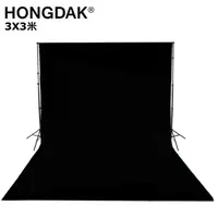 在飛比找PChome24h購物優惠-HONGDAK 3X3米黑色純棉背景布