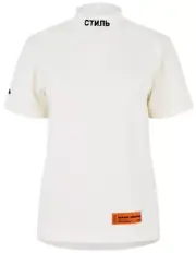 HERON PRESTON CTNMB LOGO TURTLENECK T-SHIRT WOMEN TOP HWAA021C99JER0010110