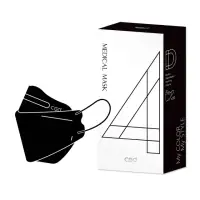 在飛比找momo購物網優惠-【CSD 中衛】醫療口罩-4D立體-酷黑1盒入-鬆緊耳帶(2