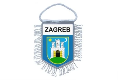 Mini banner flag pennant window mirror cars country banner zagreb croatia