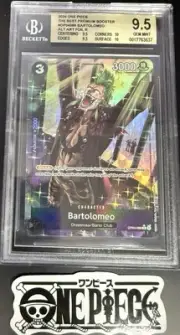 BGS 9.5 One Piece OP04-089 R* Bartolomeo Alt Art Foil - English - PRB01 - Graded