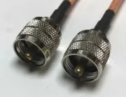RG400–85 Feet PL-259 W/ Adhesive Shrink Double Shield Silver M17-128 Coaxial USA