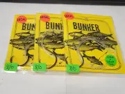 3 NJ Hand Tied 8/0 Gamkatsu Circle Hook "Snag and Drop" Rigs w/Barrel + Dropper