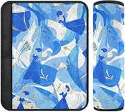 Cartoon Dancer Blue 2 Pack seat Belt Padding Shoulder Strap, Stop seat Belt Cutting into Neck, Belt Alert Covers for Van Sedan Truck 10x7.7 in accesorios para carro