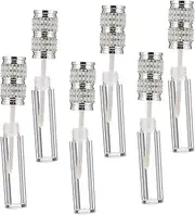 Ipetboom 6pcs Lip Gloss Containers Rhinestone Decor Refillable Lip Color Bottles Lightweight and Leak Design for Travel and Daily Use