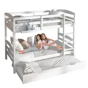 Royal Sleep Bunk Bed w/ Trundle Solid Pine Frame C