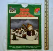 Laurie Korsgaden Iron on Transfer Sledding Snowman 2000 Plaid Designs 9 x 11