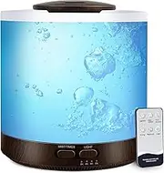 SUNFUNY Humidifier for Bedroom, 1.6L Essential Oil Diffuser with Remote, Aromatherapy Oil Vaporizer Ultrasonic Aroma Diffuser with Timer ＆ LED Lights, Top Fill Small Air Humidifier for Baby,Large Room