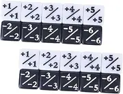 Educational Dice Counters Set 20 Pcs Black White Tokens Loyalty Dice for Boys and Girls Math Toys Classroom Tools for Board Games Parties