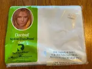 Vintage Deadstock Dan River Dantrel White Cotton Blend Twin Flat Sheet