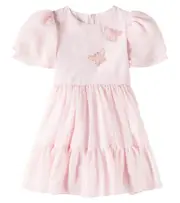 [Patachou] Patachou Embellished tiered dress Y 14 pink