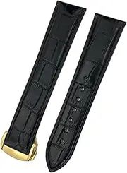 [KAVJU] 18mm 19mm 20mm 21mm 22mm Crocodile Cowhide Watch Band for Omega Seamaster 300 Speedmaster DE VILLE AT150 Bracelet
