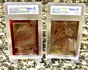 2 KOBE BRYANT & MICHAEL JORDAN FLEER Signature Graded GEM-MT 10 1996 ROOKIE LOT