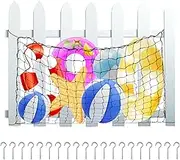 Pool Toy Float Storage Net Large Capacity Elastic Mesh Fence Net,Outdoor Hanging Pool Storage Organiser Easy Installation for Swim Ring Ball Inflatable Toy