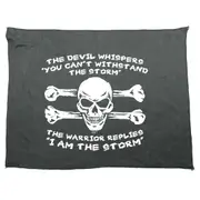 The Devil Whispers You Cant Withstand The Storm - Funny Novelty Soft Sport Microfiber Towel