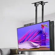 Double Sided Ceiling TV Mount Bracket - TV Wall Mount,for 60-100 Inch Double Lever Height Adjustment TV Lift,Telescopic Hanging Roof Bracket,Adjustable Tilt TV Bracket,Easy to