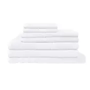 Rans Montage 7 Piece Cotton Bath Towel Set - White