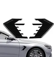 Hogvinnatil Car Side Air Vent Sticker, Air Intake Vent Sticker - 2 x Shark Fin Car - Exterior Hood Side Air Intake Equipment Spoiler Body Decoration Cover, Automatic