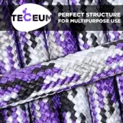 Paracord 550 lb Tactical Parachute Cord Type III Strong 50 Feet Purple Snake