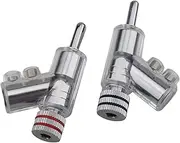 Oxtxuzdm Metal Banana Plugs Loudspeaker Connectors Lockable Banana Plugs for HiFi Auditory Systems and Home Theater Use