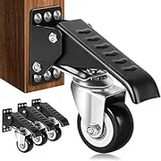 SPACECARE Workbench Casters kit 800Lbs Heavy Duty Retractable Workbench Stepdown Caster Wheels Adjustable Polyurethane Durable Steel Construction(Set of 4)