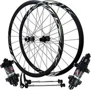 [ZECHAO] 700C Road Bike Wheelset,Disc Brake Rim 24H Hole Quick Release Hub for tire 700C*23C-45C Racing Road Bike Wheelset 8-12 Speed Wheelset (Color : Black, Size : XD)