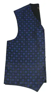 Men's Small Royal Blue Tuxedo Vest with Snowflake Pattern Winter Formal Prom M