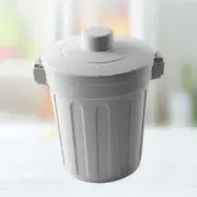 Desk Office Paper Can Swing Lid Litter Can Plastic -up Garbage Can - Trash Bin