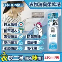 在飛比找Yahoo奇摩購物中心優惠-日本LION獅王-SOFLAN次世代0.00消臭衣物柔軟精-