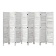 Oikiture 8 Panel Room Divider Privacy Screen White