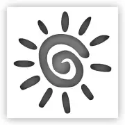 Sun #1 Abstract Stencil - Choose a Size - Laser-Cut Reusable Plastic