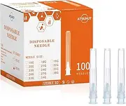32Ga 0.5Inch Sterile Disposable Injection Needle with Cap for Industrial Dispensing Needl Accessories Tools Pack of 100