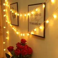在飛比找ETMall東森購物網優惠-室內燈光裝飾燈浪漫燈飾創意臥室墻壁燈小夜燈一串節日氣氛閃燈l