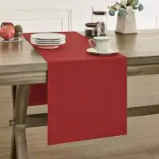 Basic Linen Style Table Runner, 14 x 60 Inch Rustic Farmhouse 14x60 Inch Red