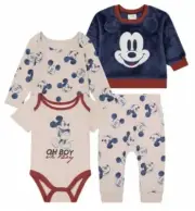 MICKEY MOUSE Disney Baby 4-piece Plush Set Baby Boy Size 12M