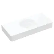 Encanto 1000 Solid Surface Wall Basin, No Tap Hole, Matte White