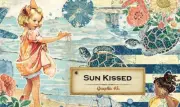 8 Sheets - Sun Kissed -Graphic 45 - 12x12 Paper Collection Set Beach Scrapbook