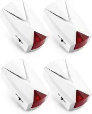 QWORK Power Failure Alarm, 118 db Loud Siren with LED Light, 4 Pack, White