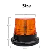 1* Yellow Magnetic LED Strobe Beacon Light Car Top Emergency Warning Light