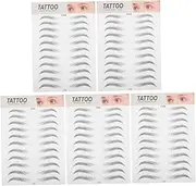 Baluue 6d Realistic Black Eyebrow Stickers Waterproof Makeup Temporary for Hair-like Look