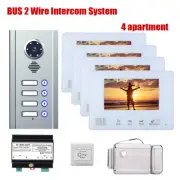 7 Inch BUS 2 Wire Video Phone Intercom Systems Kit Door With Lock &Exit Button