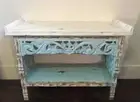 Carved Console Table- Balinese turquoise