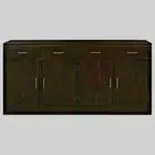 PARIS SOLID MAHOGANY BUFFET TABLE/ SIDEBOARD 4 DRAWERS 4 DOORS CHOCOLATE 182 CM
