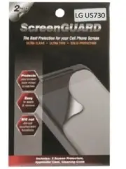 LG US730 ScreenGUARD Screen Protector - 2 Pack - Retail Package